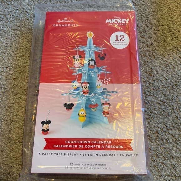 Disney Mickey & Friends Countdown Calendar Christmas Tree W/ Ornaments NEW - Picture 2 of 3